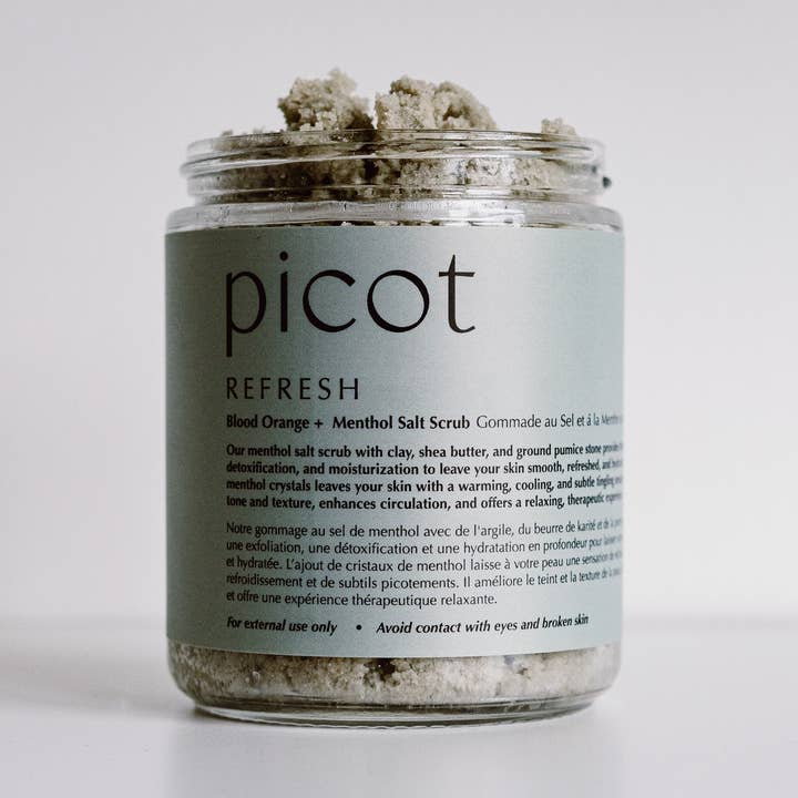 Erfrischendes Salzpeeling mit Menthol für den Großhandel von Picot