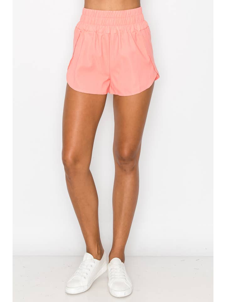 Shop Lev - Wholesale Athletic Shorts - Women's - Banding High Waist Active Windbreaker Shorts12