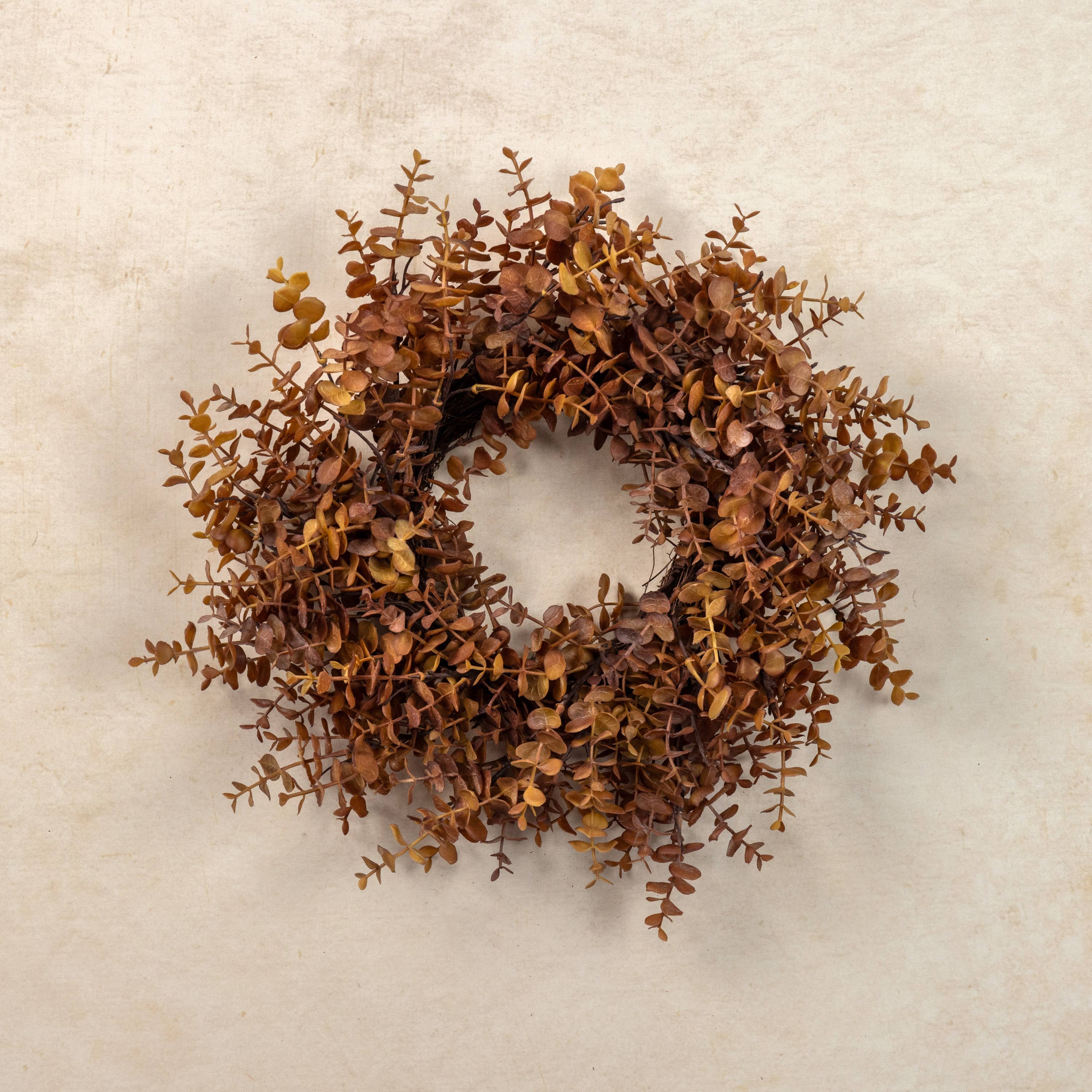 Ragon House - Wholesale Candle Holder - 18" BROWN EUCALYPTUS CANDLE RING1