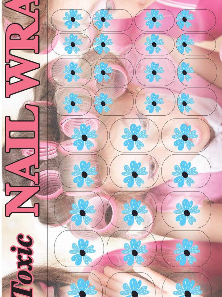 Enveloppe à ongles peinte à la main motif tournesol pour la vente par Mom & Me Manis