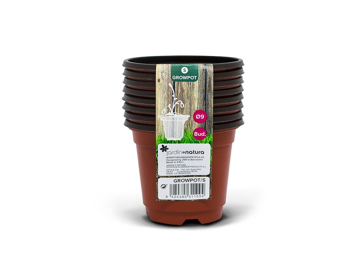 JARDIN Y NATURA OUTDOOR & GARDEN PRODUCTS SL - Wholesale Plant Pot - Grow pots Ø9cm (8u) - GROWPOT S0