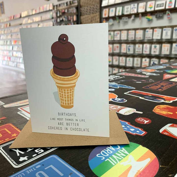 Chocolate Covered Birthday Card for wholesale by Anvil Cards