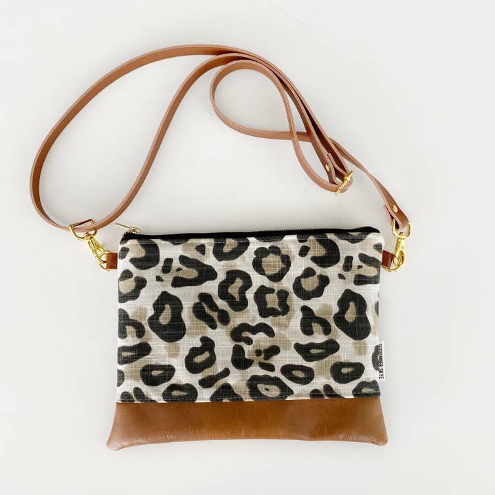 Small crossbody bag in leopard for wholesale by September Skye Bags & Accessories