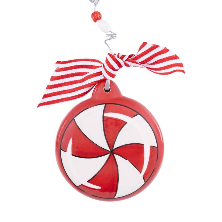 Décoration de Noël soufflée à la menthe poivrée pour la vente par Glory Haus