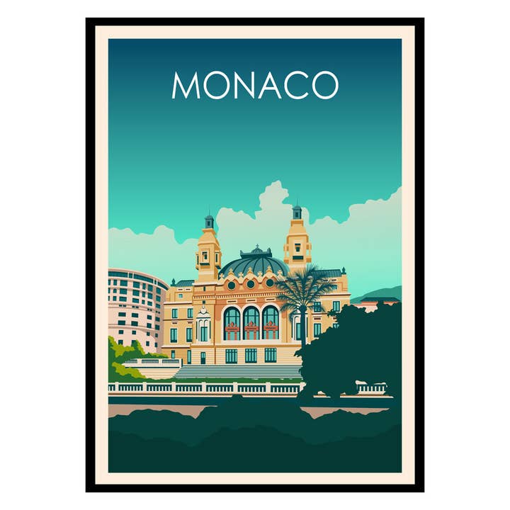 Affiche Monaco Monte Carlo pour la vente par Places of Art