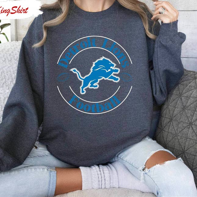 Felpa girocollo confortevole ispirata ai Detroit Lions — Unisex per la vendita all'ingrosso da parte di TheKingShirt