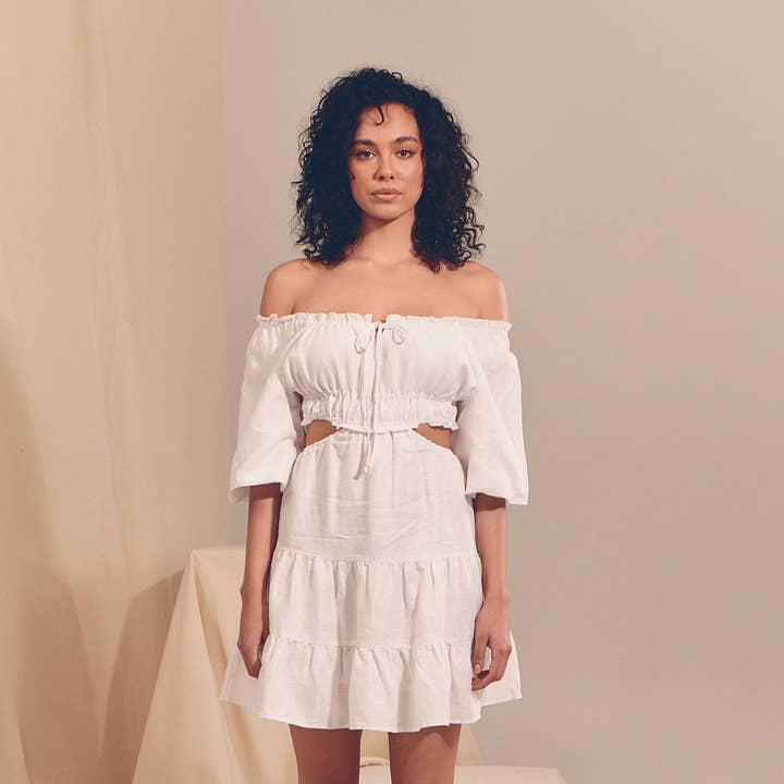 VIT HAILEY MINIKLÄNNING för wholesale av Jaase