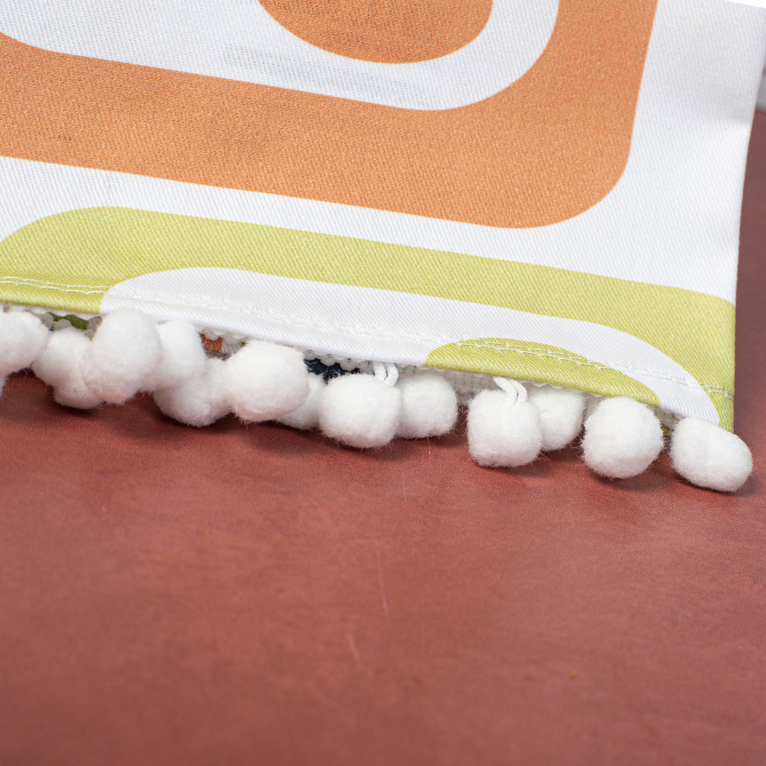 Mod Lounge Paper Company - Wholesale Tea Towel - Circle in Squares Mid Century Modern Tea Towel with trim3