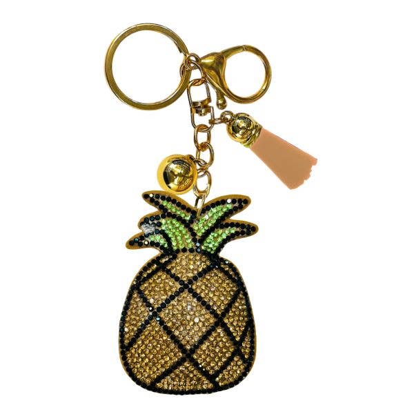 Queens Designs - Wholesale Keychain - Women's - Fruits Crystal Bling Keychains