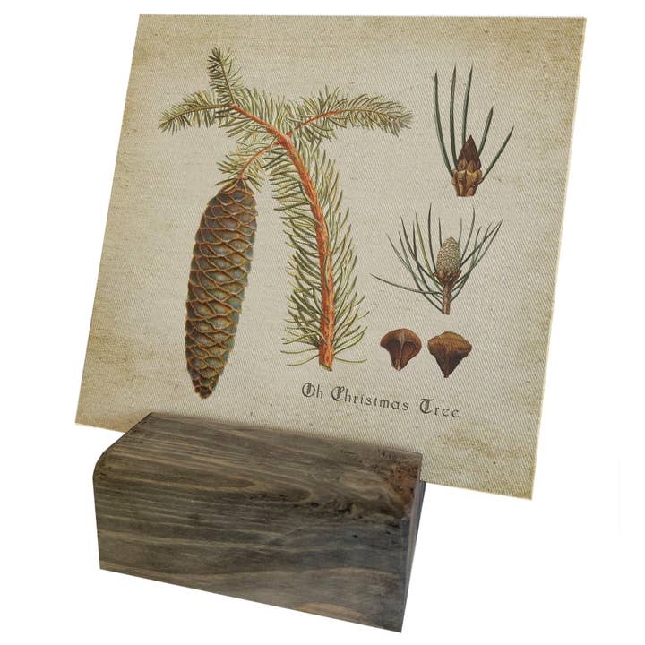 Mini Canvas, Pinecones, Oh Christmas Tree, Shelf Decor for wholesale by Graphically Speaking Design