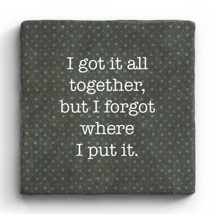 All Together - Marble Coaster for wholesale by Paisley & Parsley