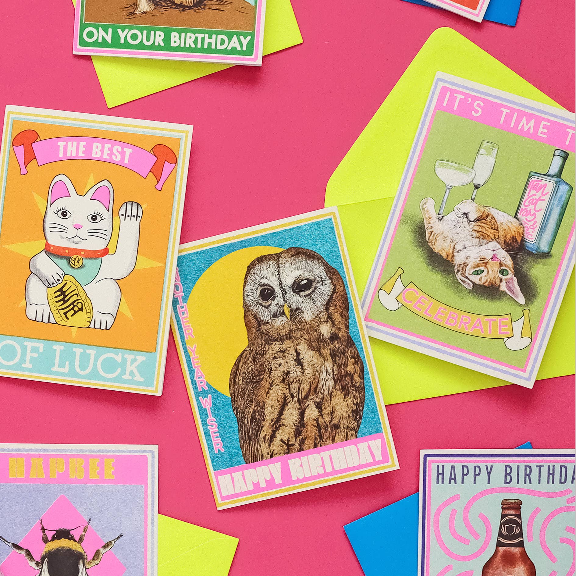 Fawn & Thistle Ltd (US Duties Paid) - Wholesale Good Luck Card - The Best Of Luck Cat Greeting Card | Good Luck | Best Wishes4