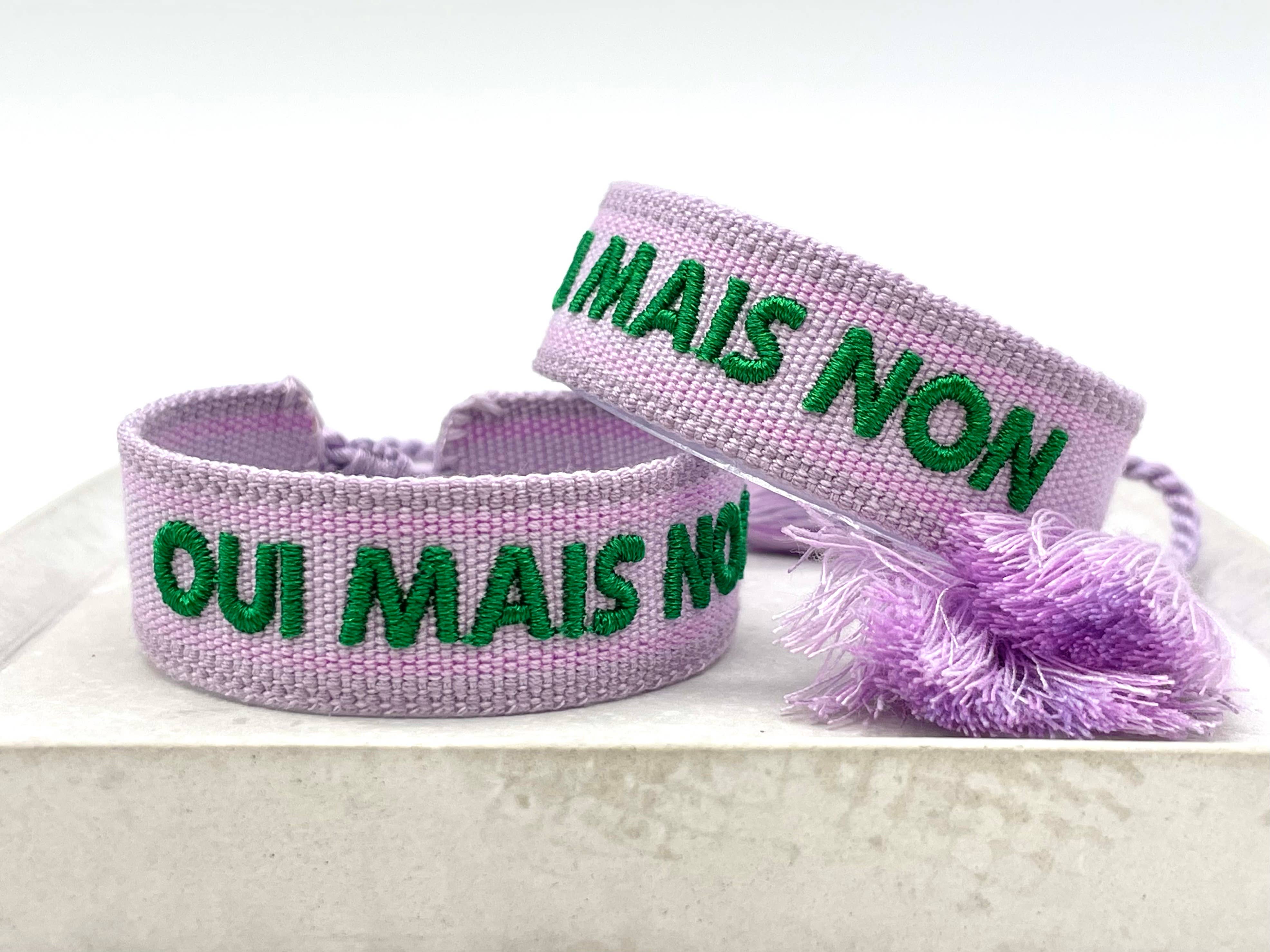 Parsley & Pepper - Wholesale Woven/Braided Bracelet - OUI MAIS NON statement bracelet woven, embroidered1
