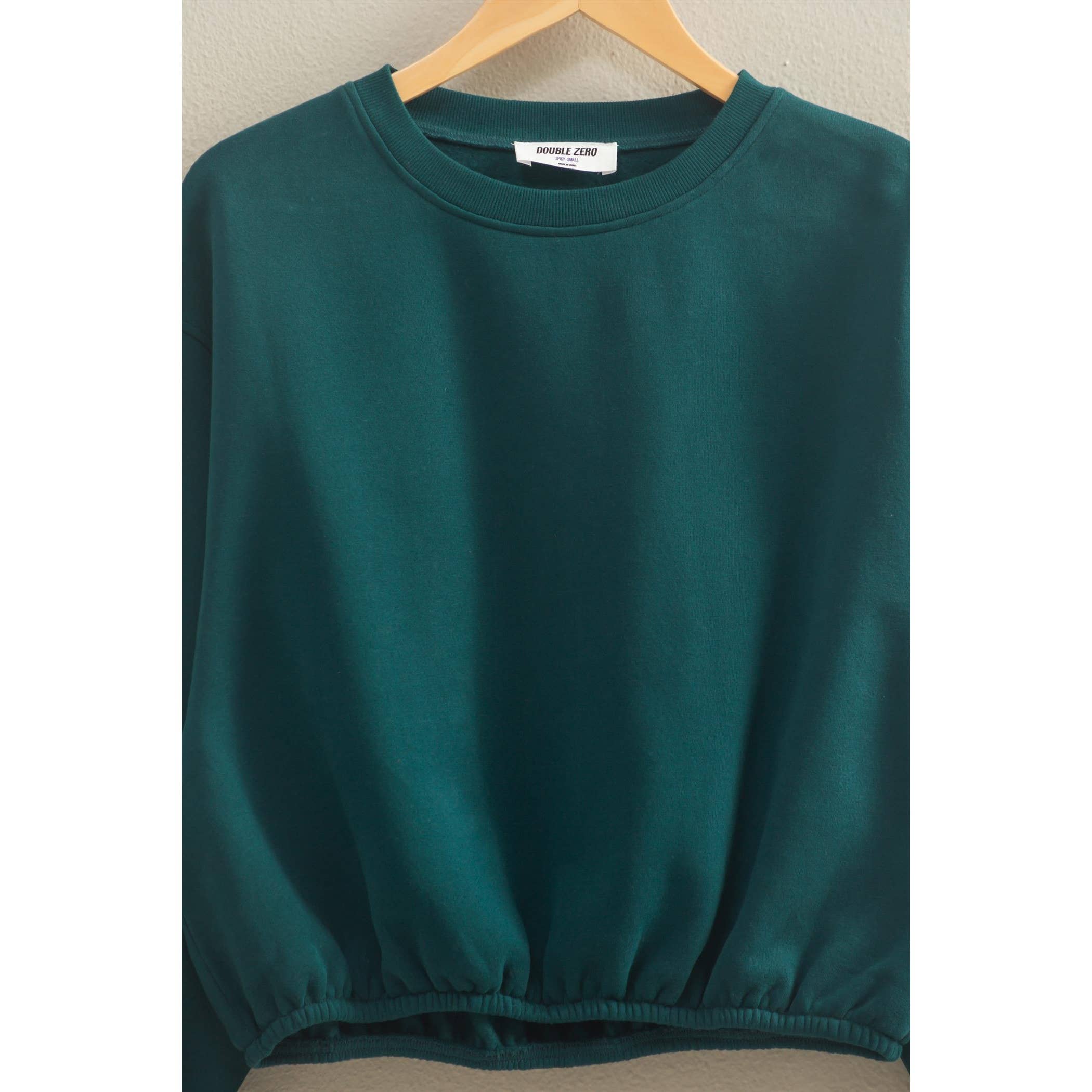 Double Zero - Vente Sweat-shirt – femme - Sweat-shirt court à ourlet élastique coupe décontractée19