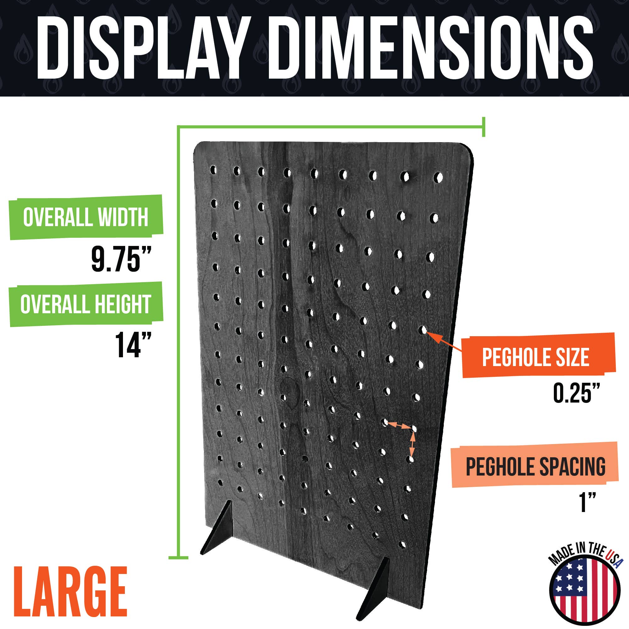 Torched Displays – wholesale Retailer display stand/case – Pegboard Display - Various Sizes and Colors41