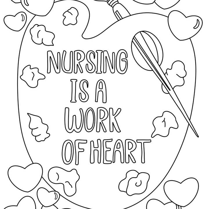 Pop Colors – wholesale Colouring book – Adult – Nurse Coloring Pages (10 Pack)6