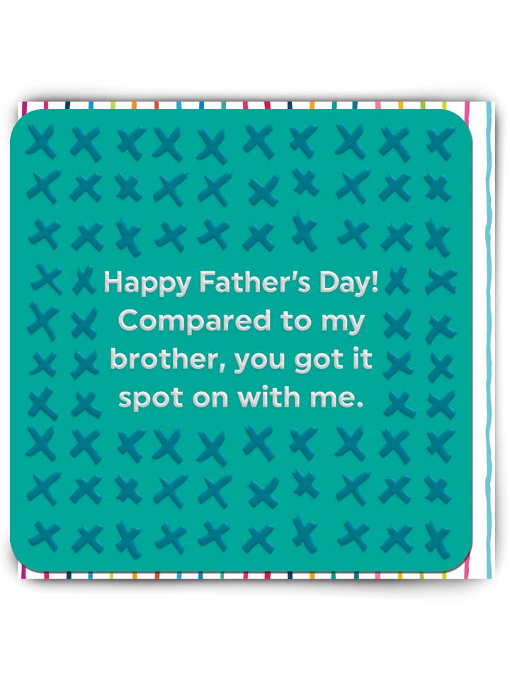 Vendita Biglietto per la Festa del Papà in rilievo - Fratello Perfetto per Me per la vendita all'ingrosso da parte di Brainbox Candy