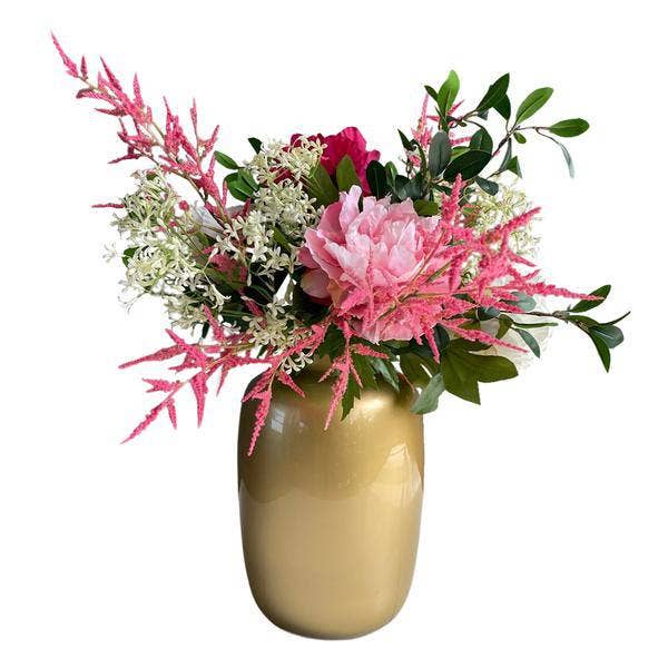 Oasis of Life - Vente Fleurs artificielles - Bouquet de fleurs artificielles brillant rose – Hauteur 80 cm – Bouquet de fleurs artificielles de haute qualité pour une décoration élégante – Fleurs décoratives faciles d'entretien pour salon, couloir et bureau0