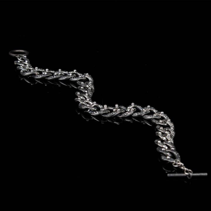 Ephesus Jewelry - Wholesale Link & Chain Bracelet - Thick Cuban Link Bracelet Solid Silver Engraved
