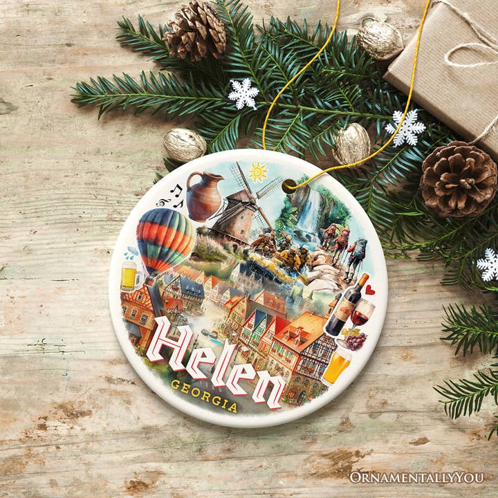 OrnamentallyYou – wholesale Ornament – Vibrant Helen, Georgia Bavarian-style Village Souvenir 3