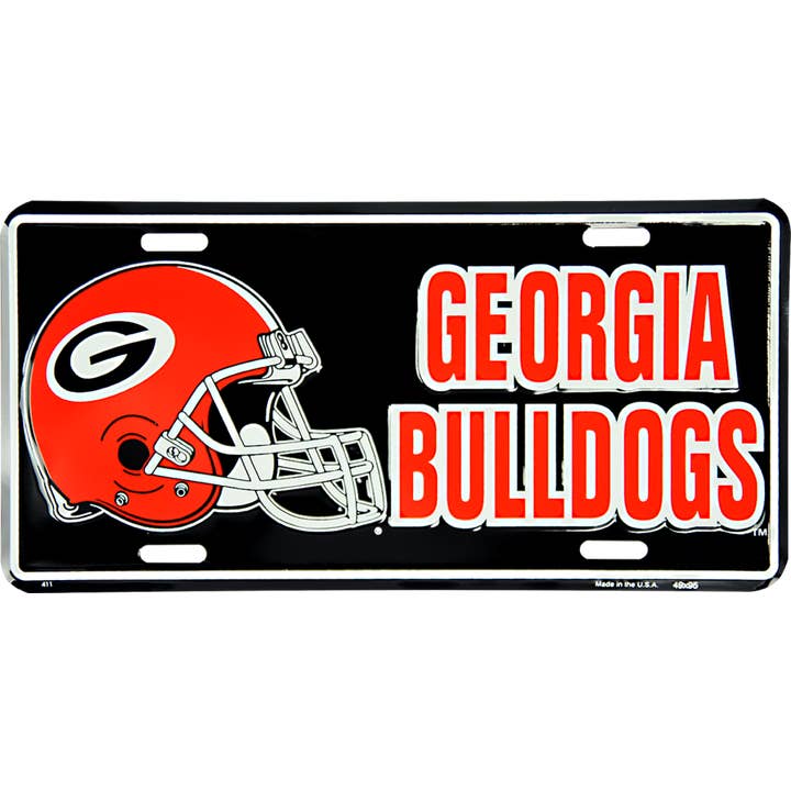 7 Star - Wholesale Sign - Georgia Bulldog NCAA Aluminum License Plate6" x 12" USA MADE