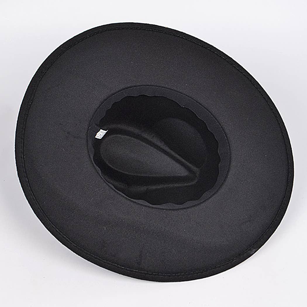 3AM BY H&D ACCESSORIES - Wholesale Fedora - Women's - Monotone Fedora With Leopard Detail.2