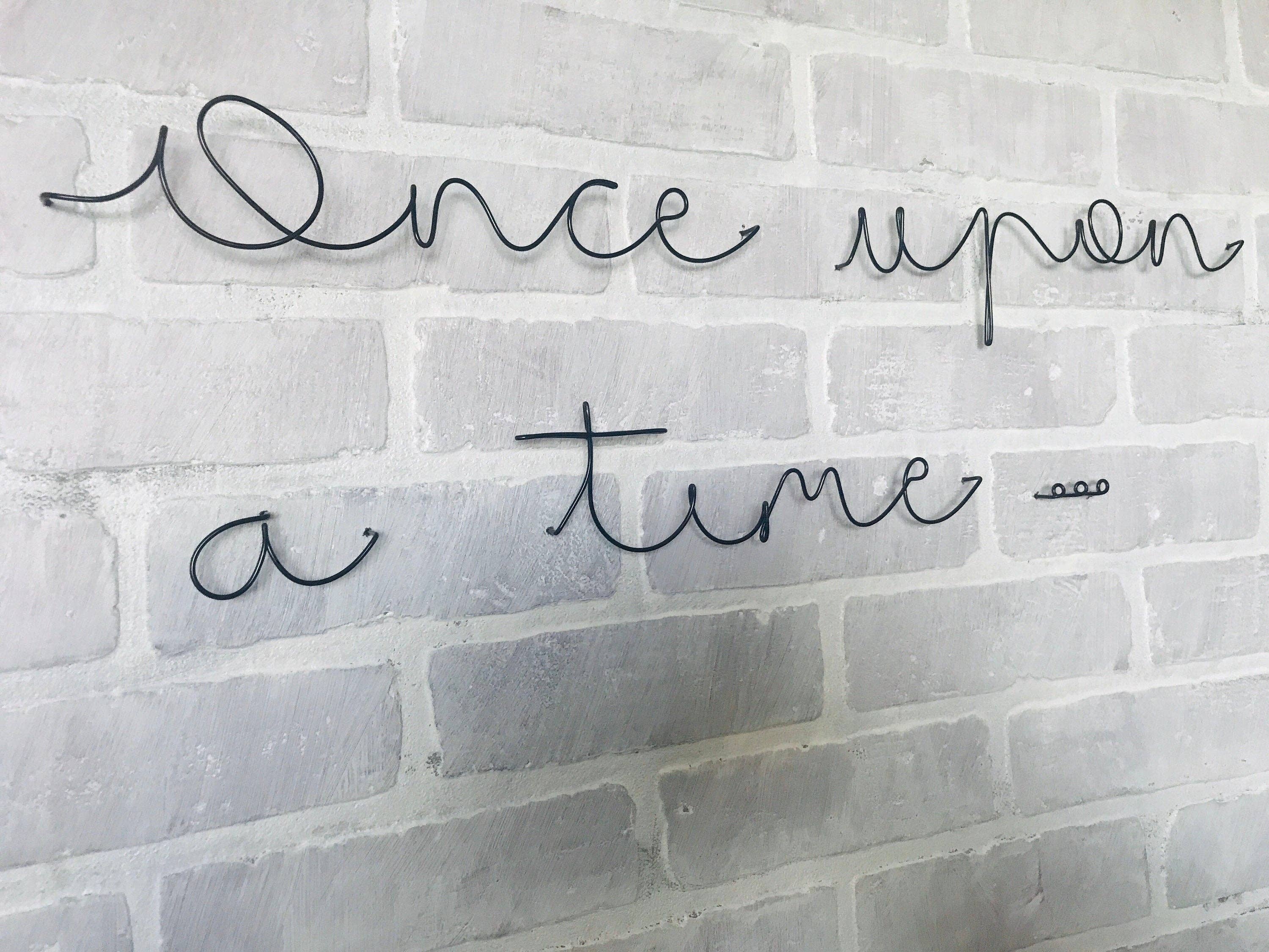 Wonder Wire Design – wholesale Wall Accent – Once upon a time | Wire Word Sign | Bedroom Sign | Nursery Room| Wire Words | Wire Wall Art | Wall Hanging | Home Decor1