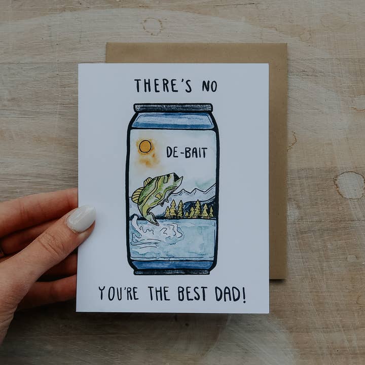 Best Dad (Fishing) Greeting Card for wholesale by Sticker Girl