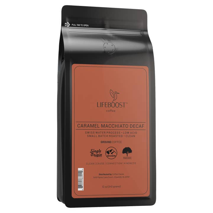 Caramel Macchiato Decaf for wholesale by Lifeboost Coffee