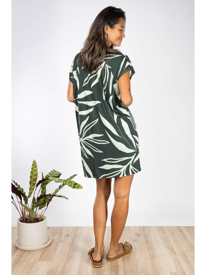 Ten Tomorrow - Wholesale Dress - Women's - Dawn V-Neck Dress (Maile Forest)