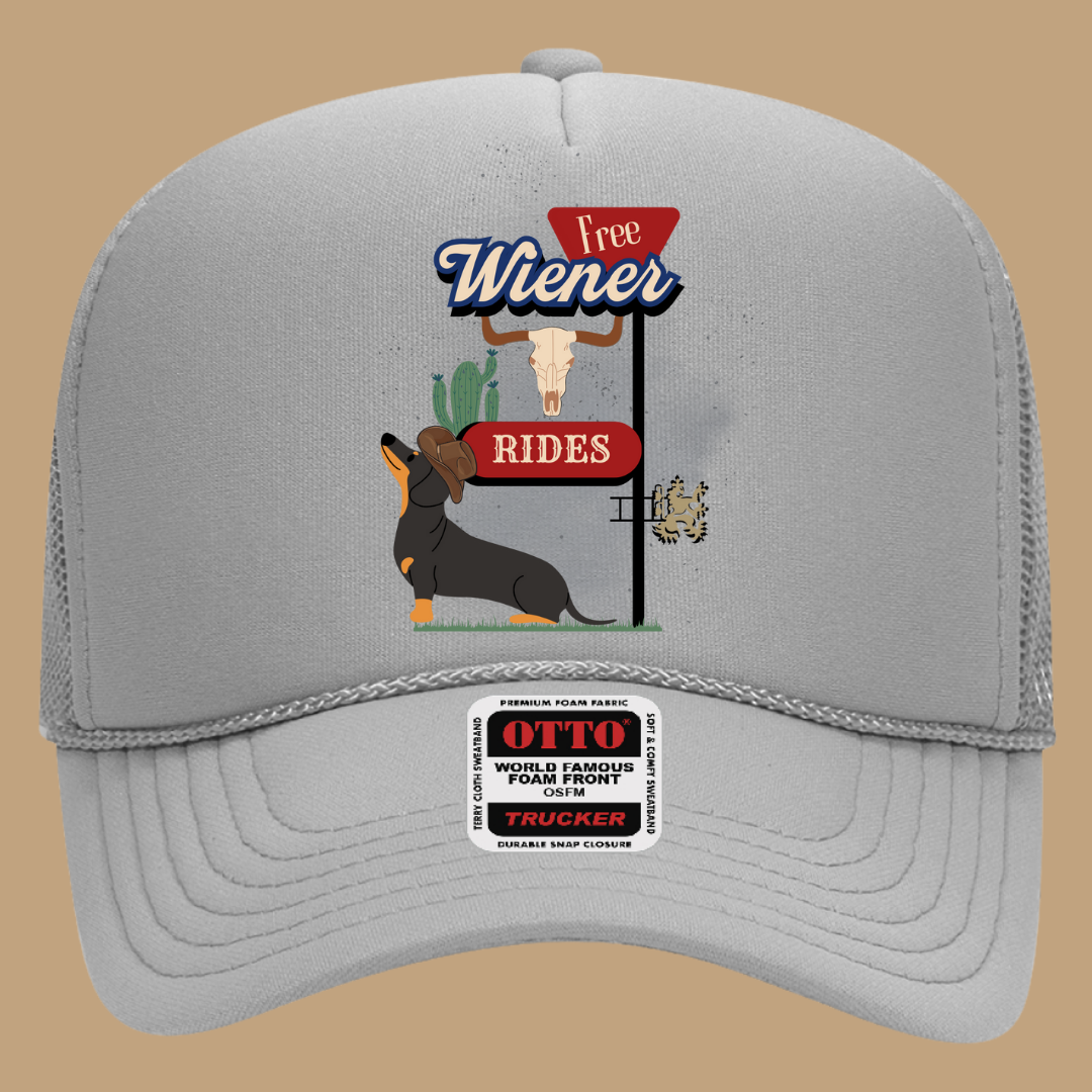 BDN Boutique - Wholesale Trucker Hat - Women's - FREE WIENER RIDES TRUCKER HAT *17 COLORS0