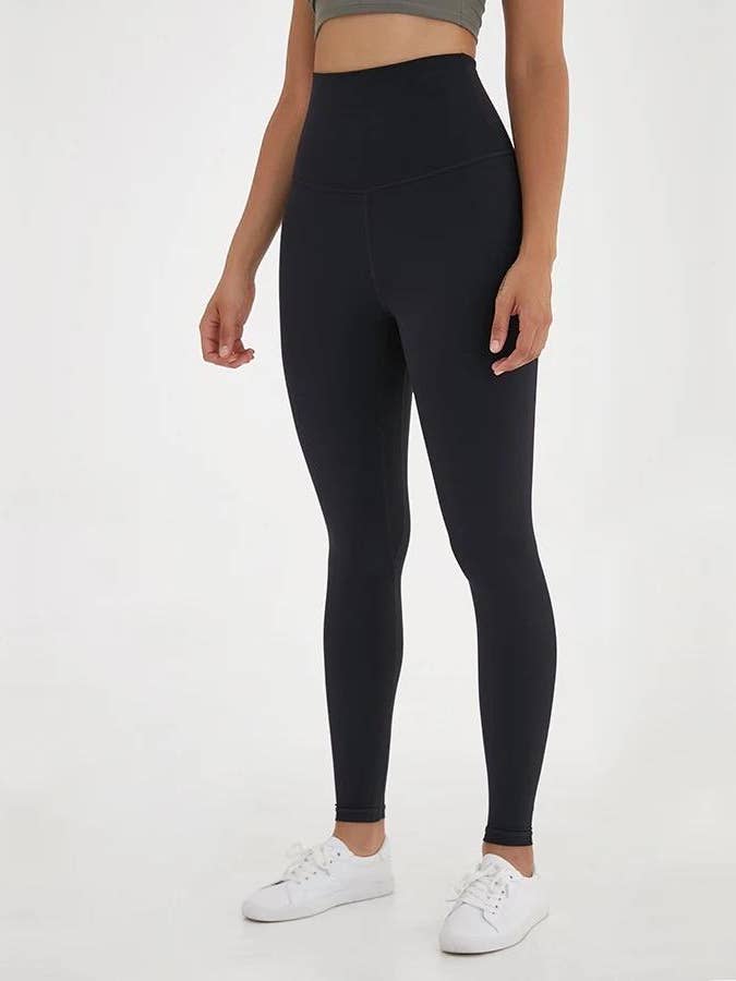 High Waisted Airbrush Leggings Black for wholesale by Belsize Activewear