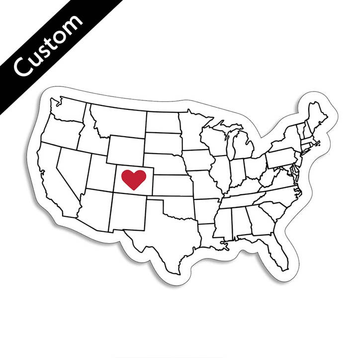 Counter Couture - Wholesale Sticker - Map Home State Custom Stickers