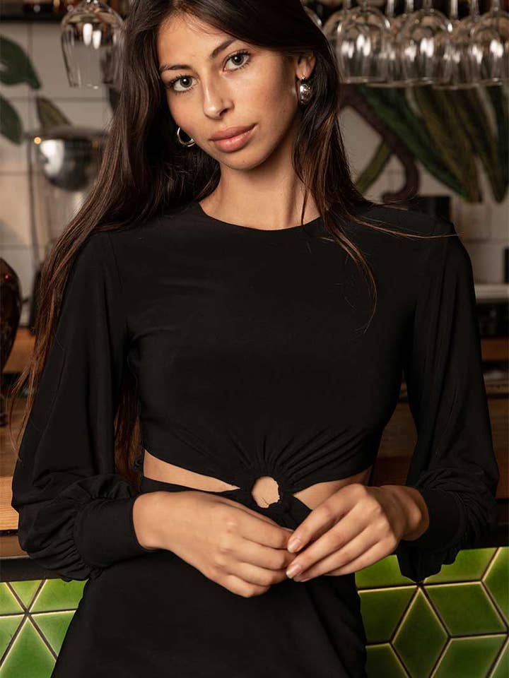 BLACK Amina dress - WINTER/WINTER 2023 for wholesale on Faire1