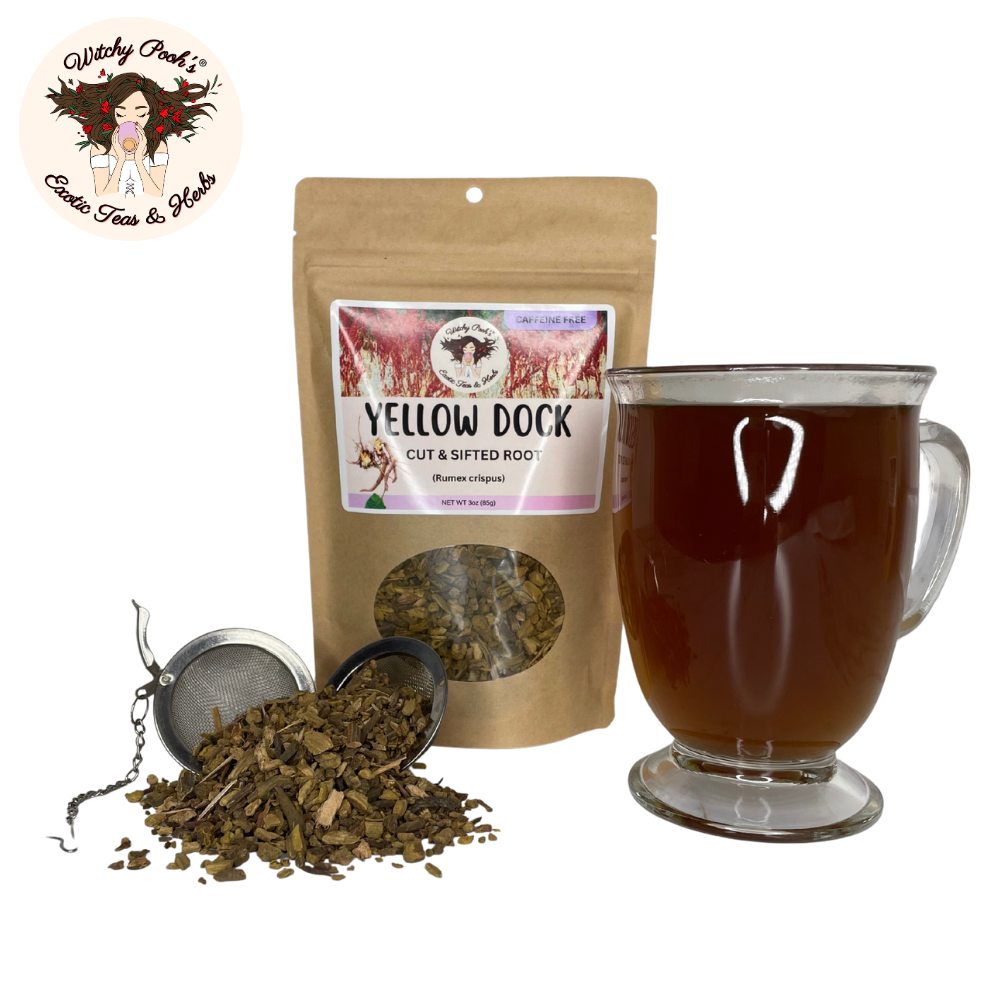 Witchy Pooh's Exotic Teas & Herbs - Wholesale Loose Tea - Witchy Pooh's Yellow Dock Tea - Cut & Sifted Root, Caffeine 14