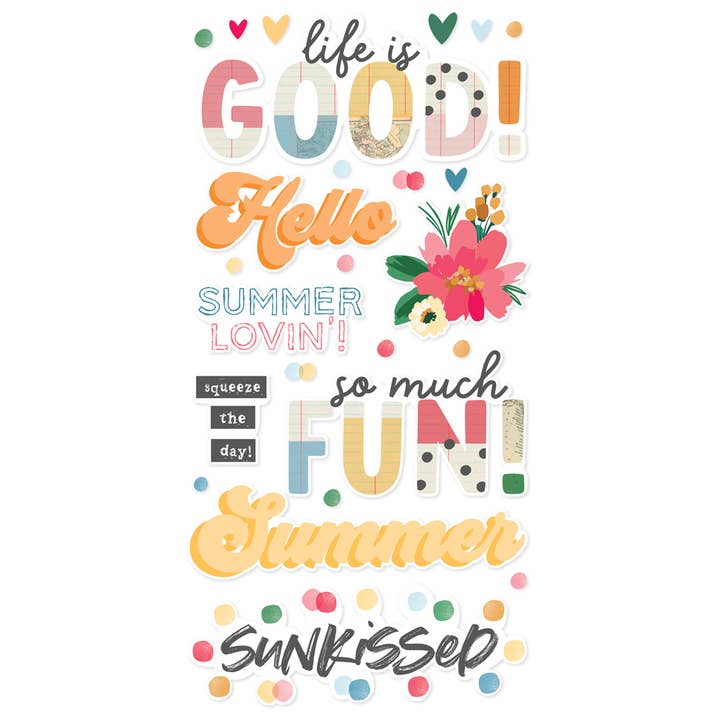 Simple Stories - Wholesale Sticker - Sunny Days Foam Stickers1