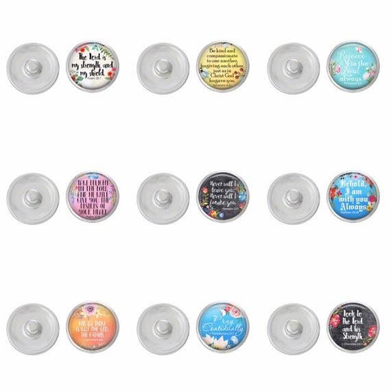 Christian Bible Quote Snap for Snap Jewelry for wholesale by Say It in A Snap Jewelry