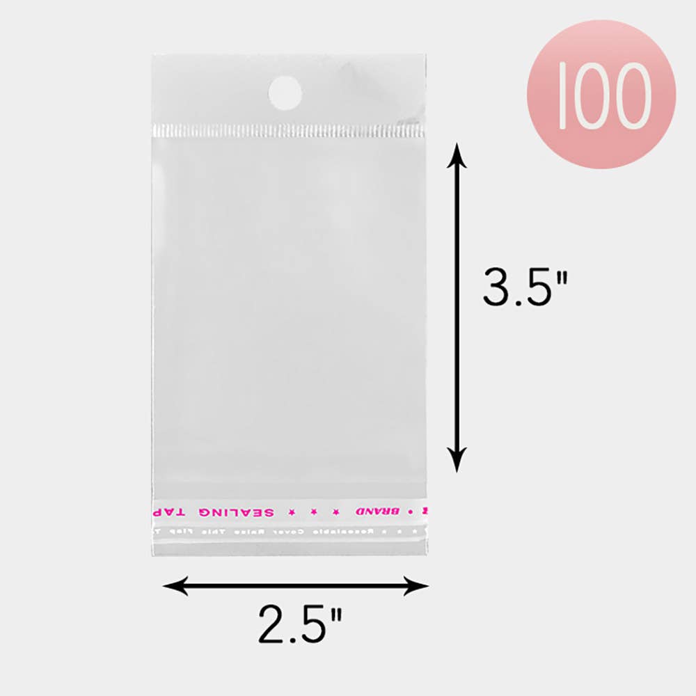 Sensibling Corp. - Wholesale Jewelry Box/Organizer - 100PCS - 2.5" X 3.5" Clear plastic jewelry bags0