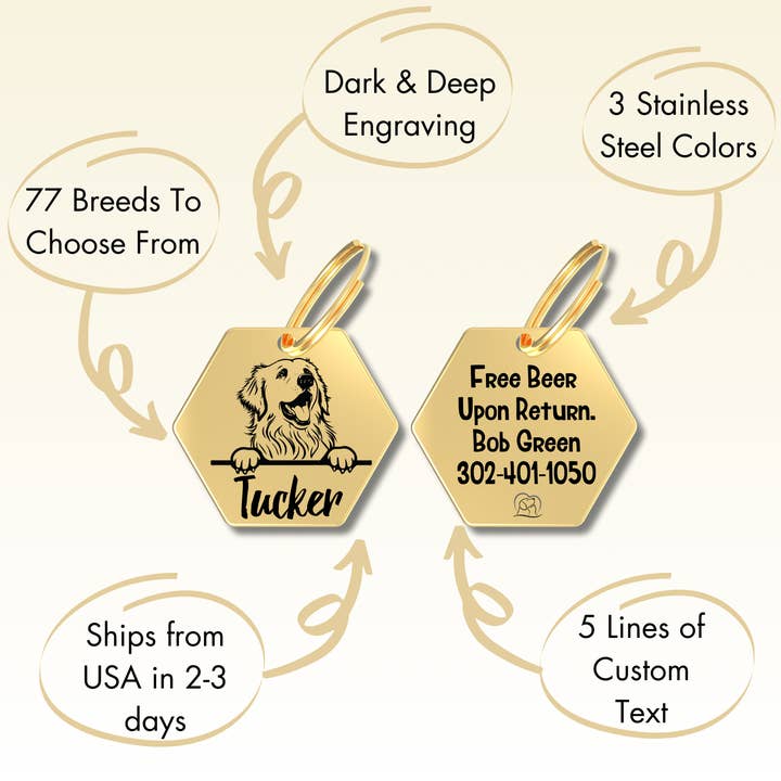 PawFurEver - Wholesale Pet identification tag – Dog - Personalized Breed Dog Tag (Port Water Dog)8