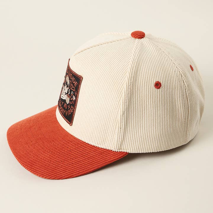 Fashion City - Wholesale Trucker Hat - Unisex - Dead Inside Skull Spooky Vibe Corduroy Trucker Cap6