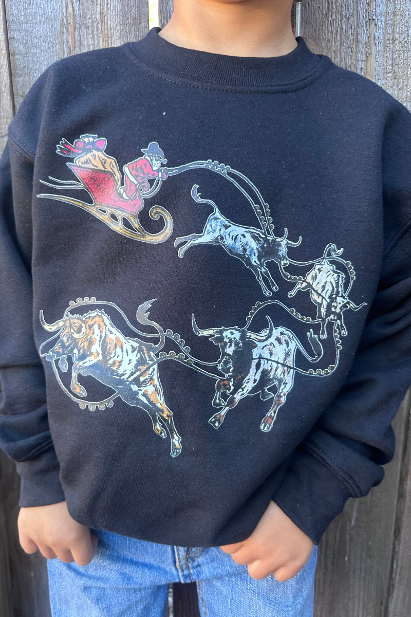 Sterling Kreek - Wholesale Sweatshirt - Kids - Mini Santa’s Cattle Drive Pullover3