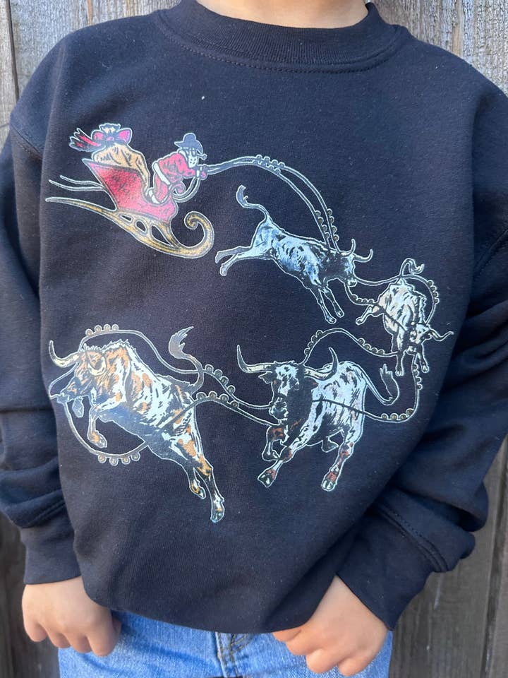 Sterling Kreek - Wholesale Sweatshirt - Kids - Mini Santa’s Cattle Drive Pullover3