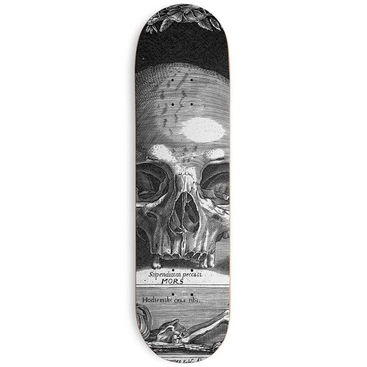 Bella"Peccati Mors” Skateboard Deck Wall Art for wholesale by Bella ciao®