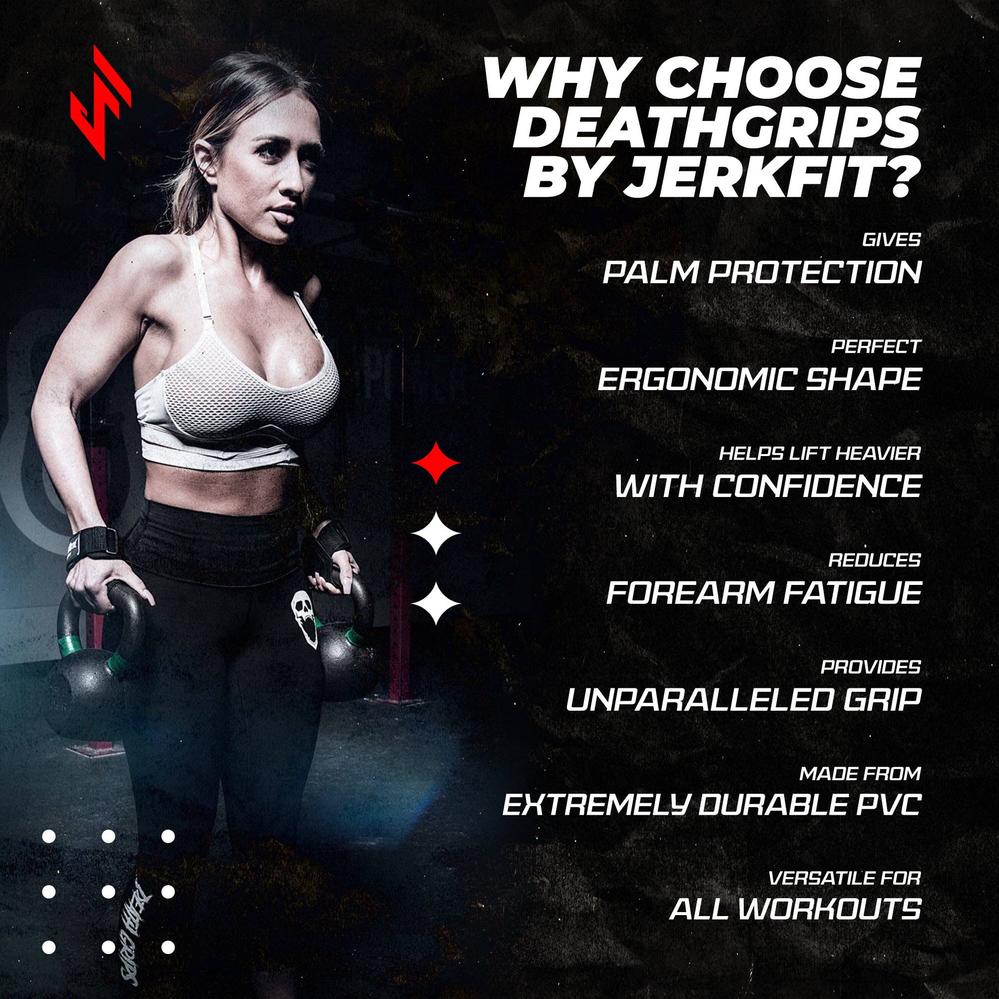 JerkFit – wholesale Fitness equipment – Death Grips Premium Heavy Lifting Straps8