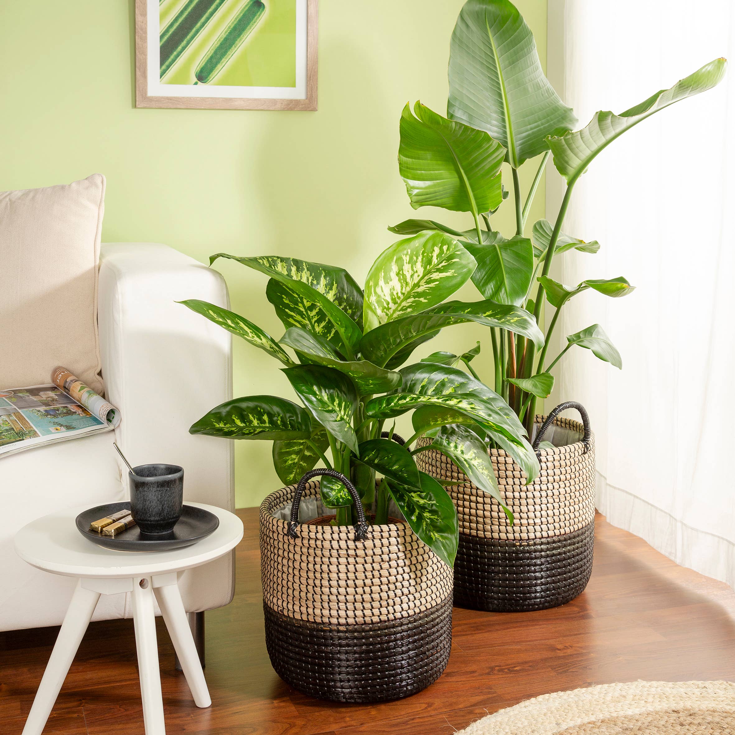 Nature Black Korbgefäß/Pflanzgefäß 515 Aus Seegras für den Großhandel auf Faire2