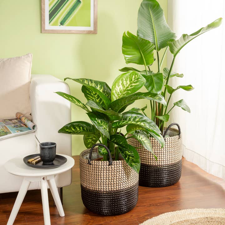 Nature Black Korbgefäß/Pflanzgefäß 515 Aus Seegras für den Großhandel auf Faire2