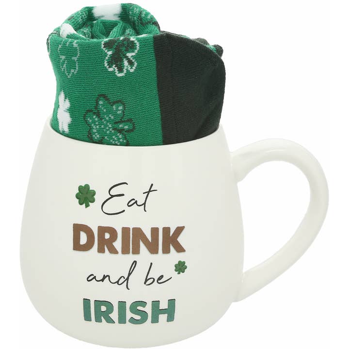 Be Irish - 15.5 oz Mug and Sock Set for wholesale by Pavilion