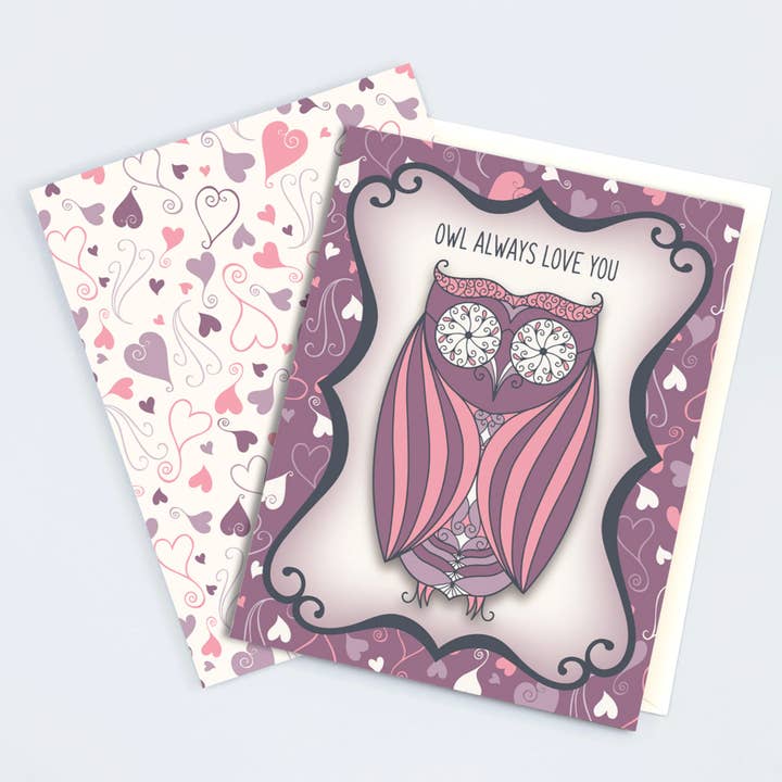 Ugle Altid Elske Dig Valentinskort for engroshandel hos B.Goods Designs