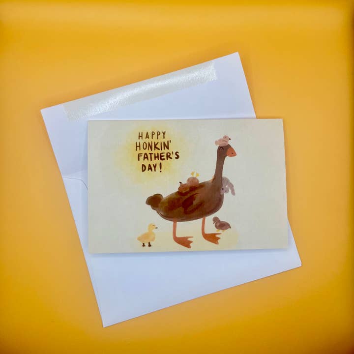 "Happy Honkin' Father's Day" - Cute, Funny Greeting Card for wholesale by Heidi Webb Design