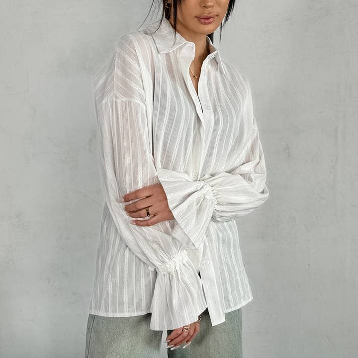 Marayn - Wholesale Button Down Shirt - Women's - French Chic Floral Blouse Autumns Elegant European Style17